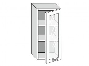 19.40.3 Шкаф настенный (h=913) на 400мм с 1-ой стекл. дверцей в Озёрске - ozyorsk.magazinmebel.ru | фото