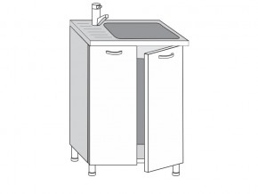 2.60.2мн Шкаф-стол на 600мм под накладную мойку с 2-мя дверцами в Озёрске - ozyorsk.magazinmebel.ru | фото