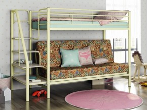 Двухъярусная кровать с диваном Мадлен 3 Слоновая кость-марки в Озёрске - ozyorsk.magazinmebel.ru | фото - изображение 1