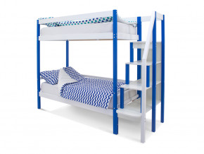 Двухъярусная кровать Svogen сине-белый в Озёрске - ozyorsk.magazinmebel.ru | фото - изображение 1