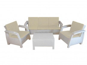 Комплект уличной мебели Yalta Premium Terrace Triple Set белый в Озёрске - ozyorsk.magazinmebel.ru | фото