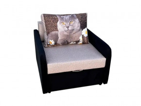 Кресло кровать Канзасик с подлокотниками кот с ромашками-2 в Озёрске - ozyorsk.magazinmebel.ru | фото