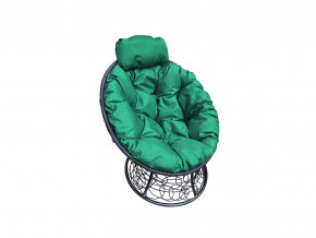 Кресло Папасан мини с ротангом зелёная подушка в Озёрске - ozyorsk.magazinmebel.ru | фото