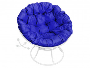 Кресло Папасан пружинка без ротанга синяя подушка в Озёрске - ozyorsk.magazinmebel.ru | фото - изображение 1