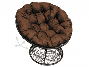 Кресло Папасан пружинка с ротангом коричневая подушка в Озёрске - ozyorsk.magazinmebel.ru | фото - изображение 1