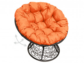 Кресло Папасан пружинка с ротангом оранжевая подушка в Озёрске - ozyorsk.magazinmebel.ru | фото - изображение 1