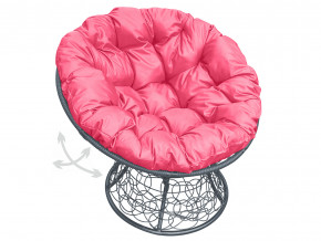 Кресло Папасан пружинка с ротангом розовая подушка в Озёрске - ozyorsk.magazinmebel.ru | фото - изображение 1
