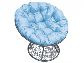 Кресло Папасан с ротангом голубая подушка в Озёрске - ozyorsk.magazinmebel.ru | фото - изображение 1