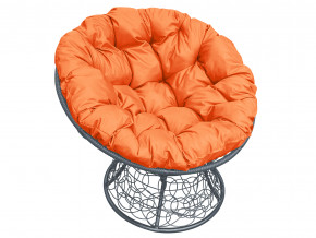 Кресло Папасан с ротангом оранжевая подушка в Озёрске - ozyorsk.magazinmebel.ru | фото
