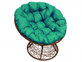 Кресло Папасан с ротангом зелёная подушка в Озёрске - ozyorsk.magazinmebel.ru | фото - изображение 1