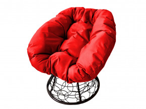 Кресло Пончик с ротангом красная подушка в Озёрске - ozyorsk.magazinmebel.ru | фото