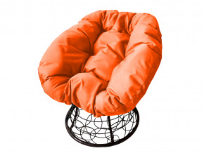 Кресло Пончик с ротангом оранжевая подушка в Озёрске - ozyorsk.magazinmebel.ru | фото - изображение 1