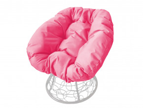 Кресло Пончик с ротангом розовая подушка в Озёрске - ozyorsk.magazinmebel.ru | фото