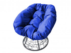 Кресло Пончик с ротангом синяя подушка в Озёрске - ozyorsk.magazinmebel.ru | фото - изображение 1