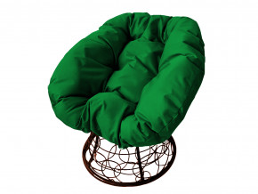 Кресло Пончик с ротангом зелёная подушка в Озёрске - ozyorsk.magazinmebel.ru | фото