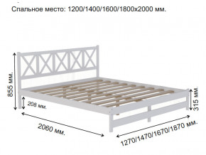 Кровать 2-х спальная Аист-8 Классика белый 1200х2000 мм в Озёрске - ozyorsk.magazinmebel.ru | фото - изображение 2