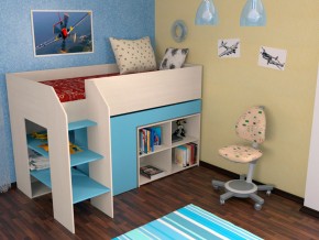 Кровать чердак Теремок 2 Голубой в Озёрске - ozyorsk.magazinmebel.ru | фото - изображение 1