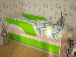 Кровать детская Максимка млечный дуб-лайм в Озёрске - ozyorsk.magazinmebel.ru | фото