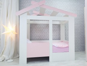 Кровать детская Теремок без ящика розовая в Озёрске - ozyorsk.magazinmebel.ru | фото