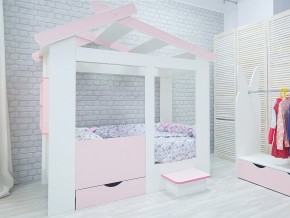 Кровать детская Теремок без ящика розовая в Озёрске - ozyorsk.magazinmebel.ru | фото - изображение 2