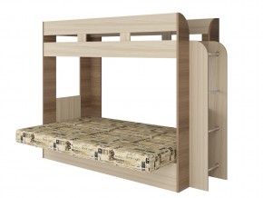 Кровать двухъярусная Карамель 75 венге ткань савана в Озёрске - ozyorsk.magazinmebel.ru | фото - изображение 2