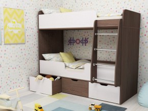 Кровать двухъярусная Малыш двойняшка бодега-белый в Озёрске - ozyorsk.magazinmebel.ru | фото - изображение 1