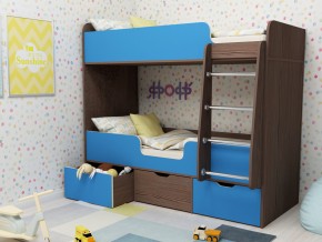 Кровать двухъярусная Малыш двойняшка бодега-голубой в Озёрске - ozyorsk.magazinmebel.ru | фото