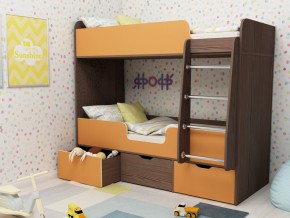 Кровать двухъярусная Малыш двойняшка бодега-оранжевый в Озёрске - ozyorsk.magazinmebel.ru | фото