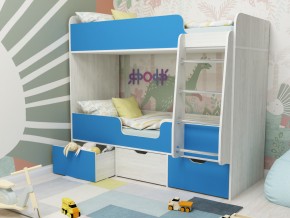 Кровать двухъярусная Малыш двойняшка винтерберг-голубой в Озёрске - ozyorsk.magazinmebel.ru | фото