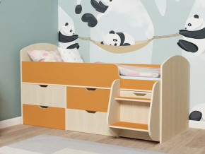 Кровать Малыш-7 Дуб-Оранжевый в Озёрске - ozyorsk.magazinmebel.ru | фото - изображение 1