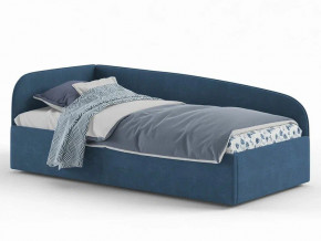 Кровать мягкая Денди на латах рогожка синяя в Озёрске - ozyorsk.magazinmebel.ru | фото
