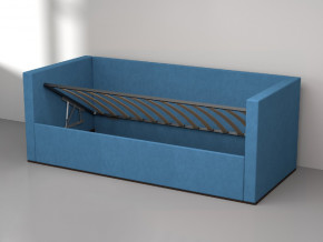 Кровать мягкая с подъёмным механизмом арт. 030 синий в Озёрске - ozyorsk.magazinmebel.ru | фото - изображение 2
