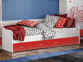 Кровать с ящиками Вега Алфавит Красный в Озёрске - ozyorsk.magazinmebel.ru | фото