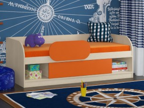 Кровать Соня 4 дуб молочный-оранжевый в Озёрске - ozyorsk.magazinmebel.ru | фото - изображение 3