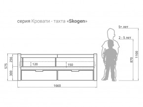 Кровать-тахта Svogen с ящиками и бортиком дерево в Озёрске - ozyorsk.magazinmebel.ru | фото - изображение 3