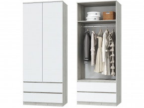 Шкаф для одежды 2х дверный с ящиками Лори дуб серый, белый в Озёрске - ozyorsk.magazinmebel.ru | фото