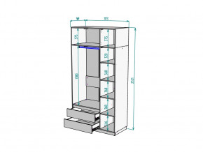 Шкаф Malta light H298 с антресолью HA3 Белый в Озёрске - ozyorsk.magazinmebel.ru | фото - изображение 2