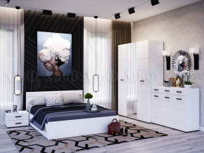 Спальня Нэнси New МДФ Белый глянец холодный, Белый в Озёрске - ozyorsk.magazinmebel.ru | фото