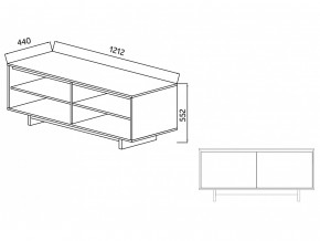 Тумба для ТВА Moderno-1200 Ф6 в Озёрске - ozyorsk.magazinmebel.ru | фото - изображение 4