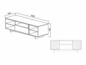 Тумба для ТВА Moderno-1400 Ф5 в Озёрске - ozyorsk.magazinmebel.ru | фото - изображение 5