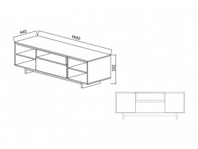 Тумба для ТВА Moderno-1400 Ф6 в Озёрске - ozyorsk.magazinmebel.ru | фото - изображение 4