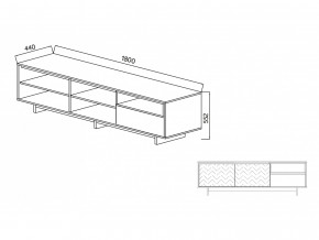 Тумба для ТВА Moderno-1800 В-1 Ф1 в Озёрске - ozyorsk.magazinmebel.ru | фото - изображение 2